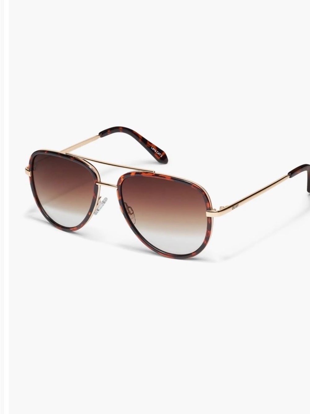 Quay all in one Tortoiseshell Aviator Sunglasses - Brown Gradient Lenses